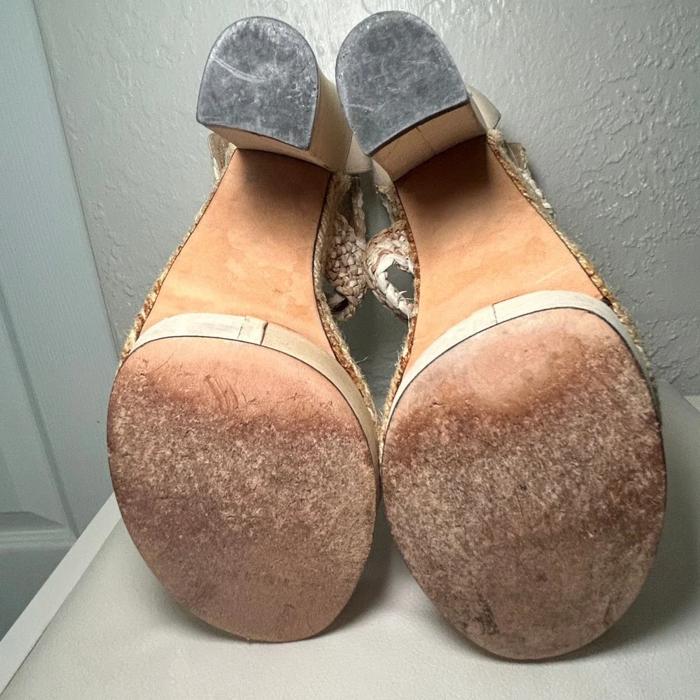 Stuart Weitzman Platform Sandals‎ Espadrille Raffia 5
